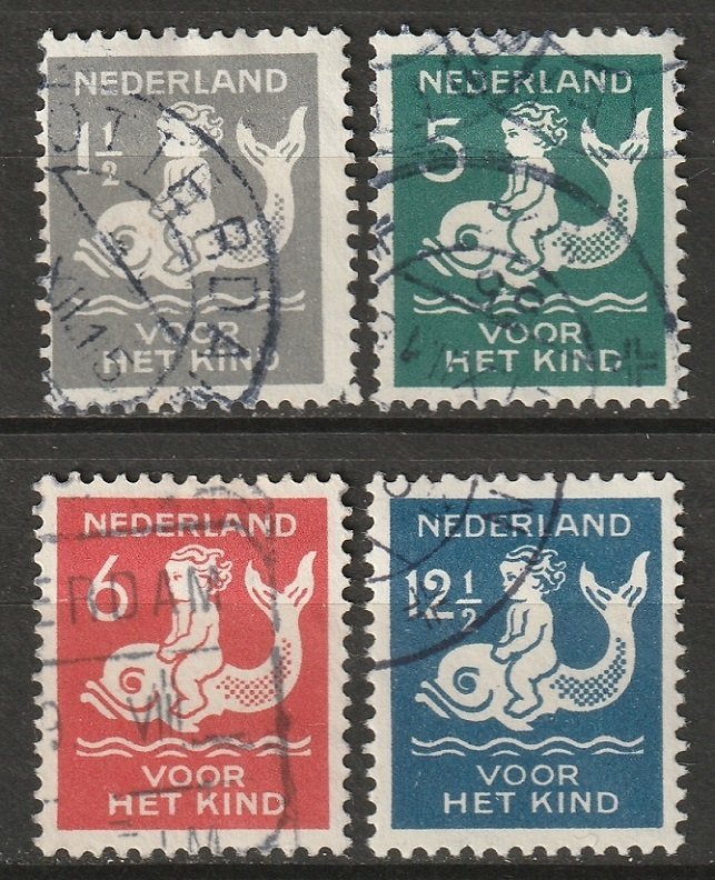 Netherlands 1929 Sc B37-40 set used