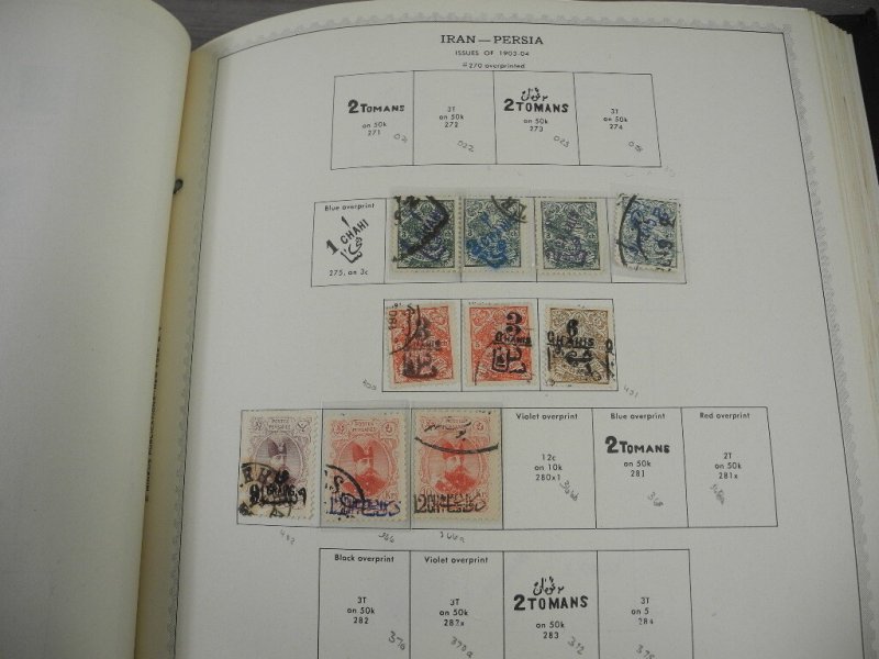 PERSIA, Fantastic Stamp Collection mounted/partially glued in a Minkus