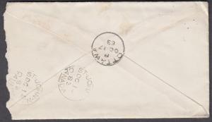 #37 & F1 on 'St George', N.B. Registered Cover