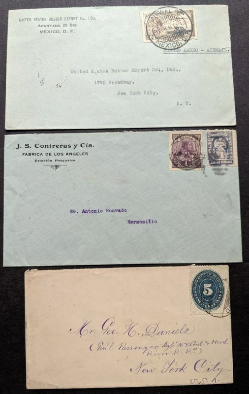 EDW1949SELL : MEXICO Collect of 6 covers & 4 Post cards, some interesting usages