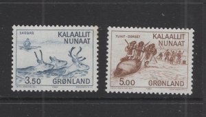 Greenland #146-47  (1981 Hunting  set) VFMNH CV $2.50