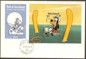 Turks & Caicos Is 1979 Walt Disney IYC Sc 408 Mickey Donald Duck Goofy Animat...