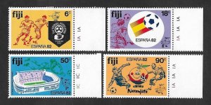 SD)1982 FIJI SERIES SPORTS, FOOTBALL, WORLD CHAMPIONSHIP SPAIN 82´, 4 MINT