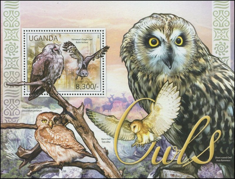 Uganda 2012 Sc 1941 Birds Owls CV $6.25