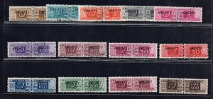 Trieste A - Postal parcels no. 13/25 series with cancellation