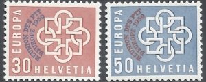 Switzerland #376-77 Europa (overprint) VF NH 2021 Scott Cat. $ 75.00