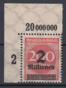 Germany 1923 Sc#269 VAR Mi#309 APaY Margin horizontal WM mnh (DR1401)