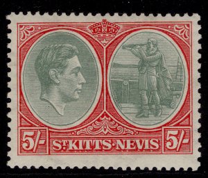 ST KITTS-NEVIS GVI SG77, 5s grey-green & scarlet, M MINT. Cat £65.