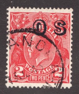 1932 Australia Sc# O3 official OS - 2 Pence - KGV, Emu & Kangaroo - Cv$13