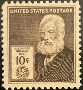 Scott #893 1940 10¢ Famous Americans Alexander Graham Bell MNH OG VF/XF