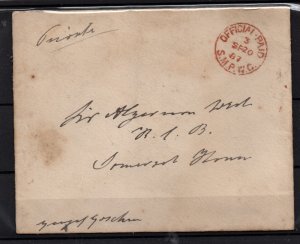 GB 1887 Official cover Signed George Groschen Chancellor of Exchequer WS36706