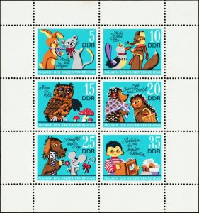 East Germany DDR 1972 MNH Stamps Mini Sheet Scott 1416a Cartoons Fairy Tales