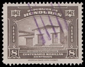 HONDURAS 1942 AIRMAIL STAMP. SCOTT: C122. USED. # 5