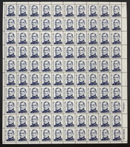 Scott 1854A ALDEN PARTRIDGE Untagged Sheet of 100 US 11¢ Stamps MNH 1985