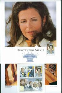 Sweden Folder 1993  6 Pages. The Royal Family MNH. Complete Set + 25 Kr. 1991