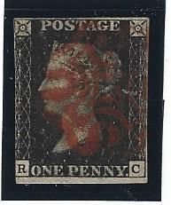 Great Britain #1, Penny Black, Used**-