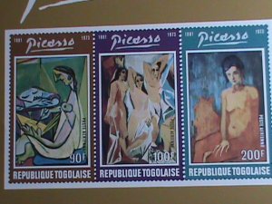 ​TOGO STAMP 1974-SC#C217-9 FAMOUS PAINTER PICASSO-NUDE PAINTINGS MNH-S/S VF