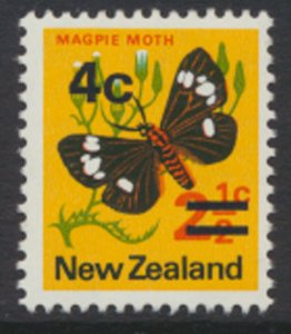 New Zealand  SC# 480 * SG 957 MNH Moth 1971 surcharged see details & Scans