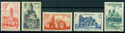 FRANCE Scott B213-7 Yvert 772-6 MNH** Cathedral set