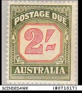 AUSTRALIA - 1953-54 2sh green and carmine SCOTT#J82 - 1V MINT NH