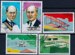 Congo Peoples Rep.; 1993: Sc. # 1049-1053; Used CTO Cpl Set