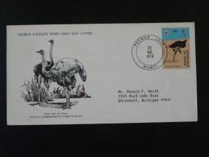 bird ostrich FDC Niger 1978