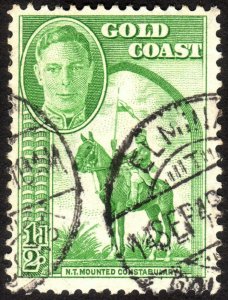 1948, Gold Coast 1/2p, Used, Sc 130