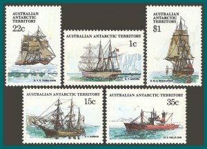 AAT 1980 Ships 2, MNH #L37,L41,L44,L47,L52,SG37,SG41,SG44,SG47,SG52