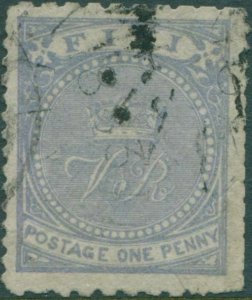 Fiji 1881 SG46 1d ultramarine Crown and VR p10x12½ blunt perfs FU