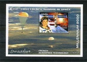 Somalia 2001 SPACE French Aerospace Technology s/s Perforated Mint (NH)