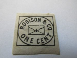US Local Stamps, Scott #128L?, Robinson & Co. One Cent 1855,