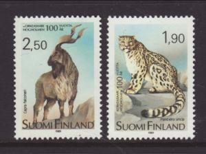 Finland 801-802 Goat,Snow Leopard MNH VF