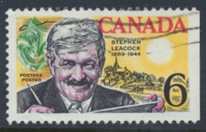 Canada  SG 646 Used  Stephen Butler Leacock  x booklet   SC# 504   see scan 