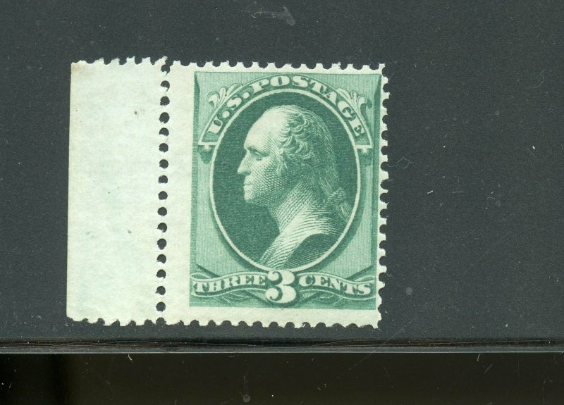 UNITED STATES SCOTT#158 LARGE MARGIN COPY MINT NH W/GUM SKIP & PSE CERTIFICATE