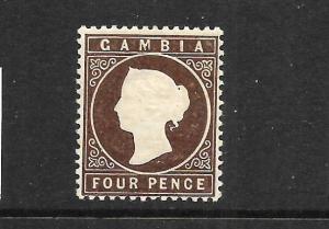 GAMBIA  1886-93  4d  QV  MLH  SG 31