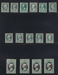 O57 - O71 Set P3 VF Proofs on India nice colors cv $ 400 ! see pic !