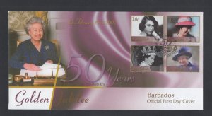 Barbados #1019-22 (2002 Golden Jubilee set) unaddressed PO FDC