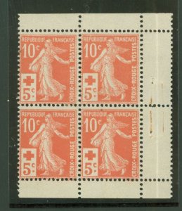 France #B2 Unused Plate Block