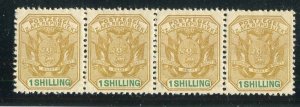 SOUTH AFRICA TRANSVAAL; 1896 classic Coat of Arms Mint MNH issue 1s. STRIP 4