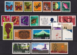 New Zealand 1970-71 Complete Mint MNH Set SC 438-458