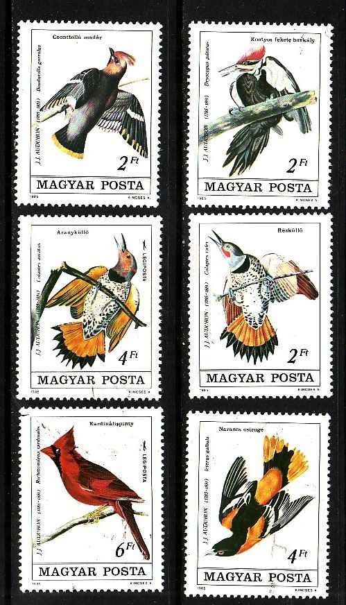 Hungary-Sc#2928-31,C446-7-unused NH set-Birds-Audubon-198