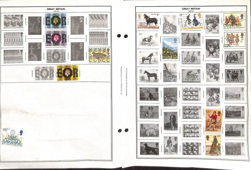 Great Britain Stamp Collection on 45 Harris Pages, 1840-1983 (BI)