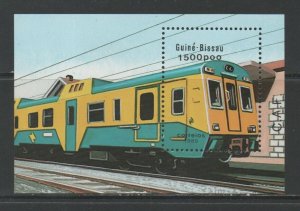 Thematic Stamps Transports - GUINEA BISSAU 1989 TRAINS MS mint