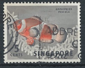 Singapore 1962 - 5c  Fish - SG66 used