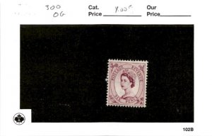 Great Britain, Postage Stamp, #300 Mint Hinged, 1952 Queen Elizabeth (AD)