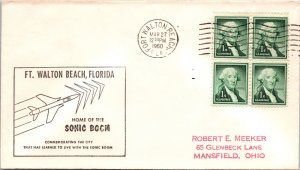 US SPECIAL EVENT CACHETED COVER FT. WALTON BEACH HOME OF THE SONIC BOOM 1960