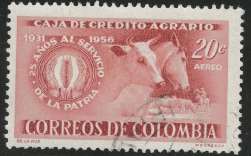 Colombia Scott C296 Used  1956