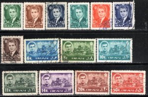 Iran/Persia Scott # 1209 - 1222, used