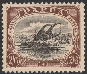 PAPUA 1907 Lakatoi large Papua 2/6, perf 11, wmk crown double-lined A. MNH **.