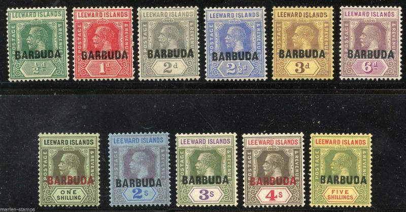 BARBUDA    SCOTT#1/11 STANLEY GIBBONS#1/11   MINT LIGHT  HINGED